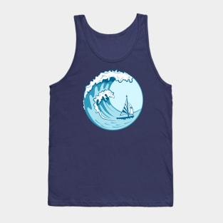 Waves Over the Boat Tank Top